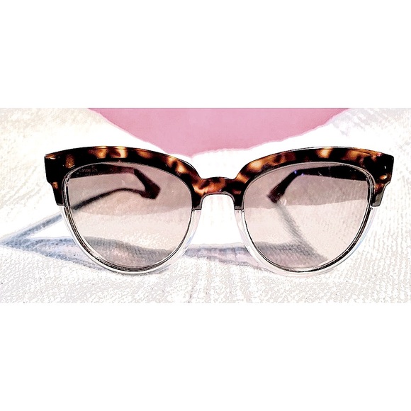 Dior Sight 1 Oversized Cat Eye Sunglasses Top Havana 54mm Clear Tortoiseshell - Picture 4 of 14